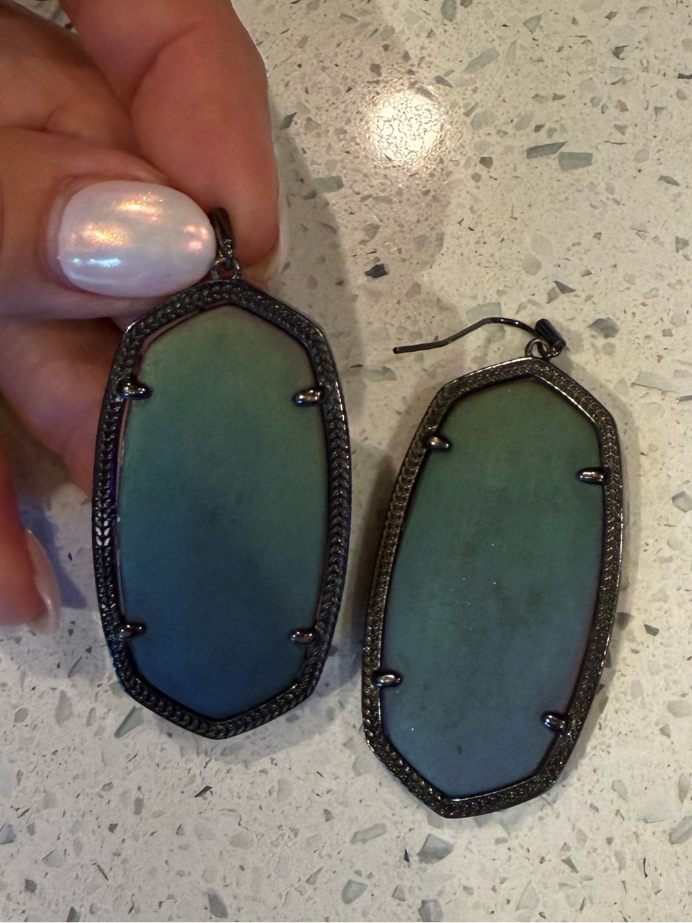 Kendra Scott Green Ombre Elle Drop Earrings